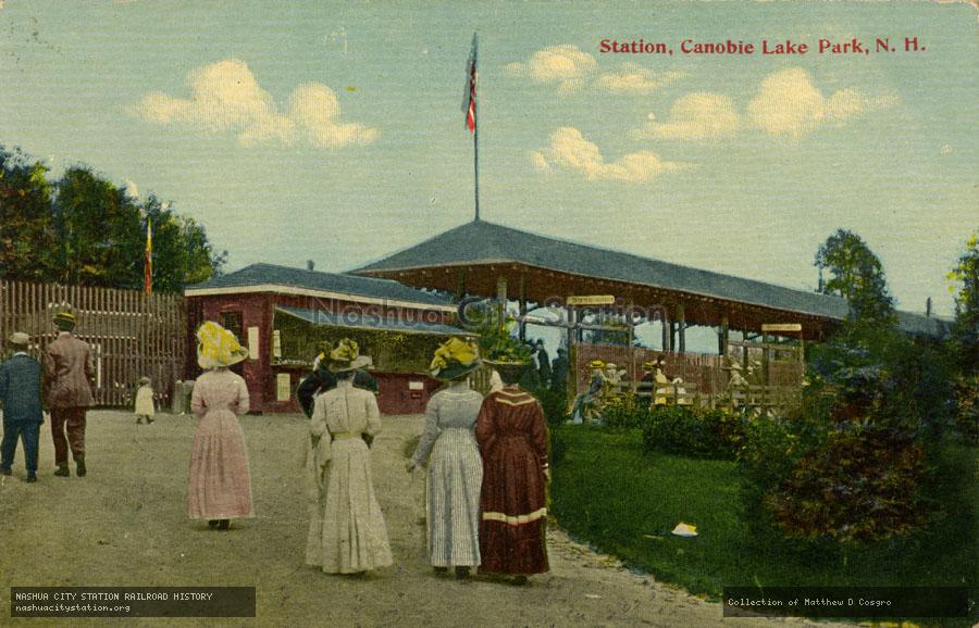 Postcard: Station, Canobie Lake Park, New Hampshire